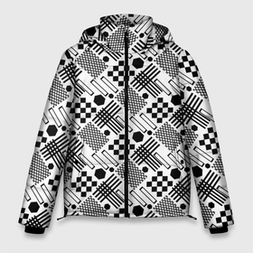 Мужская зимняя куртка 3D с принтом Современный черно белый геометрический узор в Петрозаводске, верх — 100% полиэстер; подкладка — 100% полиэстер; утеплитель — 100% полиэстер | длина ниже бедра, свободный силуэт Оверсайз. Есть воротник-стойка, отстегивающийся капюшон и ветрозащитная планка. 

Боковые карманы с листочкой на кнопках и внутренний карман на молнии. | Тематика изображения на принте: 