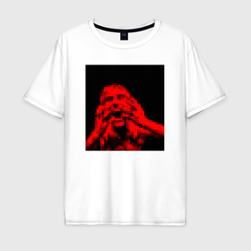 Мужская футболка хлопок Oversize с принтом Физикал пэйн в Санкт-Петербурге, 100% хлопок | свободный крой, круглый ворот, “спинка” длиннее передней части | 