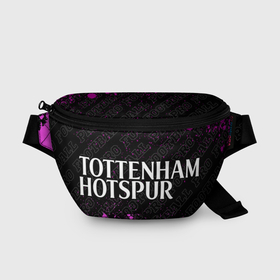 Поясная сумка 3D с принтом Tottenham pro football по горизонтали , 100% полиэстер | плотная ткань, ремень с регулируемой длиной, внутри несколько карманов для мелочей, основное отделение и карман с обратной стороны сумки застегиваются на молнию | 