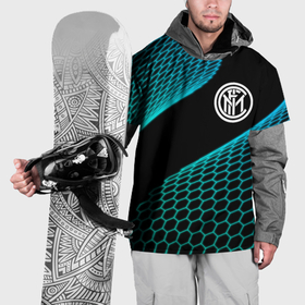 Накидка на куртку 3D с принтом Inter football net в Курске, 100% полиэстер |  | 