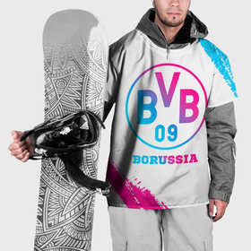 Накидка на куртку 3D с принтом Borussia neon gradient style в Екатеринбурге, 100% полиэстер |  | Тематика изображения на принте: 