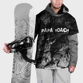 Накидка на куртку 3D с принтом Papa Roach black graphite в Курске, 100% полиэстер |  | 
