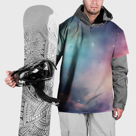 Накидка на куртку 3D с принтом Нежный космос , 100% полиэстер |  | 