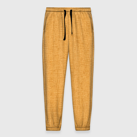Мужские брюки 3D с принтом Текстура однотонная тёмно жёлтый золотой в Екатеринбурге, 100% полиэстер | манжеты по низу, эластичный пояс регулируется шнурком, по бокам два кармана без застежек, внутренняя часть кармана из мелкой сетки | Тематика изображения на принте: 