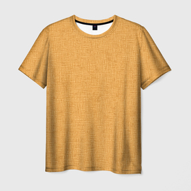 Мужская футболка 3D с принтом Текстура однотонная тёмно жёлтый золотой , 100% полиэфир | прямой крой, круглый вырез горловины, длина до линии бедер | 