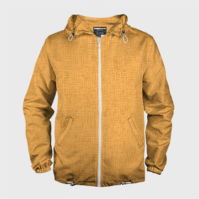 Мужская ветровка 3D с принтом Текстура однотонная тёмно жёлтый золотой в Тюмени, 100% полиэстер | подол и капюшон оформлены резинкой с фиксаторами, два кармана без застежек по бокам, один потайной карман на груди | 