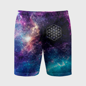 Мужские шорты спортивные с принтом Coldplay space rock ,  |  | 