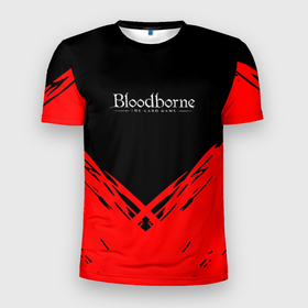 Мужская футболка 3D Slim с принтом Bloodborne souls краски в Петрозаводске, 100% полиэстер с улучшенными характеристиками | приталенный силуэт, круглая горловина, широкие плечи, сужается к линии бедра | Тематика изображения на принте: 