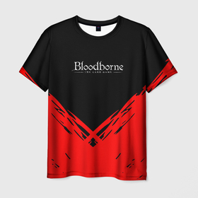Мужская футболка 3D с принтом Bloodborne souls краски в Петрозаводске, 100% полиэфир | прямой крой, круглый вырез горловины, длина до линии бедер | Тематика изображения на принте: 