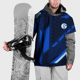 Накидка на куртку 3D с принтом Schalke 04 sport geometry в Санкт-Петербурге, 100% полиэстер |  | 