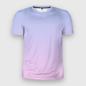 Мужская футболка 3D Slim с принтом Градиент лавандовый , 100% полиэстер с улучшенными характеристиками | приталенный силуэт, круглая горловина, широкие плечи, сужается к линии бедра | Тематика изображения на принте: 