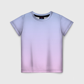 Детская футболка 3D с принтом Градиент лавандовый в Курске, 100% гипоаллергенный полиэфир | прямой крой, круглый вырез горловины, длина до линии бедер, чуть спущенное плечо, ткань немного тянется | Тематика изображения на принте: 