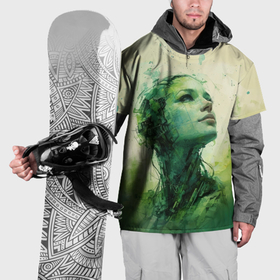 Накидка на куртку 3D с принтом Андроид на природе в Тюмени, 100% полиэстер |  | Тематика изображения на принте: 