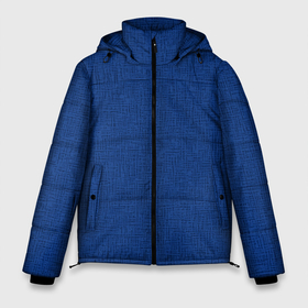 Мужская зимняя куртка 3D с принтом Текстура синий однотонный в Тюмени, верх — 100% полиэстер; подкладка — 100% полиэстер; утеплитель — 100% полиэстер | длина ниже бедра, свободный силуэт Оверсайз. Есть воротник-стойка, отстегивающийся капюшон и ветрозащитная планка. 

Боковые карманы с листочкой на кнопках и внутренний карман на молнии. | 