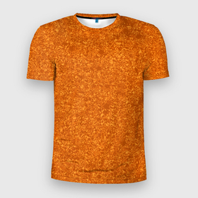 Мужская футболка 3D Slim с принтом Яркий жёлто оранжевый огненная текстура в Санкт-Петербурге, 100% полиэстер с улучшенными характеристиками | приталенный силуэт, круглая горловина, широкие плечи, сужается к линии бедра | 