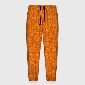Мужские брюки 3D с принтом Яркий жёлто оранжевый огненная текстура в Петрозаводске, 100% полиэстер | манжеты по низу, эластичный пояс регулируется шнурком, по бокам два кармана без застежек, внутренняя часть кармана из мелкой сетки | 