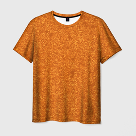 Мужская футболка 3D с принтом Яркий жёлто оранжевый огненная текстура в Новосибирске, 100% полиэфир | прямой крой, круглый вырез горловины, длина до линии бедер | 