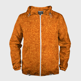 Мужская ветровка 3D с принтом Яркий жёлто оранжевый огненная текстура в Новосибирске, 100% полиэстер | подол и капюшон оформлены резинкой с фиксаторами, два кармана без застежек по бокам, один потайной карман на груди | 
