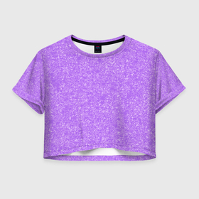 Женская футболка Crop-top 3D с принтом Светло сиреневый водная гладь в городе Новоалтайск, 100% полиэстер | круглая горловина, длина футболки до линии талии, рукава с отворотами | 