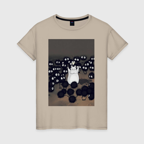 Женская футболка хлопок с принтом Хомяк Бо в Кировске, 100% хлопок | прямой крой, круглый вырез горловины, длина до линии бедер, слегка спущенное плечо | 