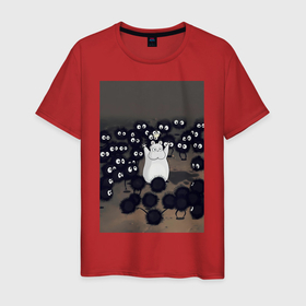 Мужская футболка хлопок с принтом Хомяк Бо в Кировске, 100% хлопок | прямой крой, круглый вырез горловины, длина до линии бедер, слегка спущенное плечо. | 