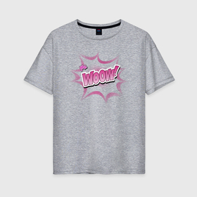 Женская футболка хлопок Oversize с принтом Розовая искра   ms. woow в Кировске, 100% хлопок | свободный крой, круглый ворот, спущенный рукав, длина до линии бедер
 | 