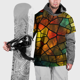 Накидка на куртку 3D с принтом Витражная стеклянная мозаика в Тюмени, 100% полиэстер |  | Тематика изображения на принте: 