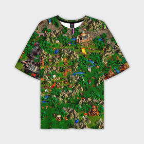 Мужская футболка oversize 3D с принтом Карта из Героев 3 ,  |  | 
