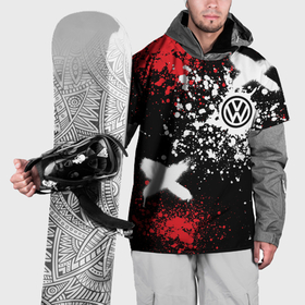 Накидка на куртку 3D с принтом Фольксваген на фоне граффити и брызг красок в Курске, 100% полиэстер |  | Тематика изображения на принте: 