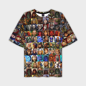 Мужская футболка oversize 3D с принтом Портреты всех героев Heroes of Might and Magic ,  |  | Тематика изображения на принте: 