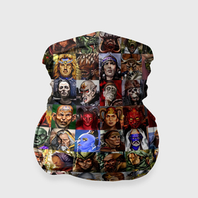 Бандана-труба 3D с принтом Портреты всех героев Heroes of Might and Magic в Екатеринбурге, 100% полиэстер, ткань с особыми свойствами — Activecool | плотность 150‒180 г/м2; хорошо тянется, но сохраняет форму | Тематика изображения на принте: 