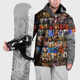 Накидка на куртку 3D с принтом Портреты всех героев Heroes of Might and Magic , 100% полиэстер |  | Тематика изображения на принте: 
