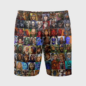 Мужские шорты спортивные с принтом Портреты всех героев Heroes of Might and Magic в Екатеринбурге,  |  | Тематика изображения на принте: 