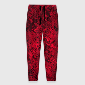 Мужские брюки 3D с принтом Абстрактная текстура тёмно красный в Новосибирске, 100% полиэстер | манжеты по низу, эластичный пояс регулируется шнурком, по бокам два кармана без застежек, внутренняя часть кармана из мелкой сетки | 