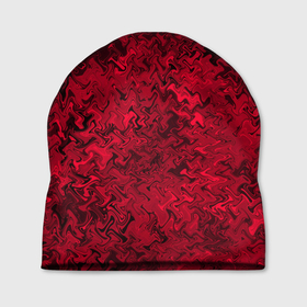 Шапка 3D с принтом Абстрактная текстура тёмно красный в Екатеринбурге, 100% полиэстер | универсальный размер, печать по всей поверхности изделия | 