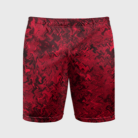 Мужские шорты спортивные с принтом Абстрактная текстура тёмно красный ,  |  | 