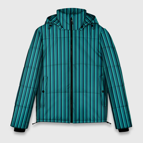 Мужская зимняя куртка 3D с принтом Бирюзовый в полоску в Новосибирске, верх — 100% полиэстер; подкладка — 100% полиэстер; утеплитель — 100% полиэстер | длина ниже бедра, свободный силуэт Оверсайз. Есть воротник-стойка, отстегивающийся капюшон и ветрозащитная планка. 

Боковые карманы с листочкой на кнопках и внутренний карман на молнии. | 