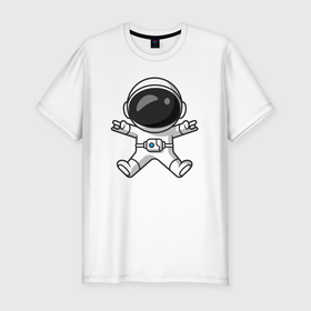 Мужская футболка хлопок Slim с принтом Spaceman rock в Екатеринбурге, 92% хлопок, 8% лайкра | приталенный силуэт, круглый вырез ворота, длина до линии бедра, короткий рукав | 