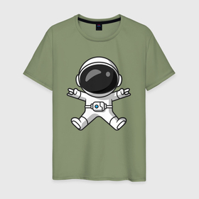 Мужская футболка хлопок с принтом Spaceman rock , 100% хлопок | прямой крой, круглый вырез горловины, длина до линии бедер, слегка спущенное плечо. | 