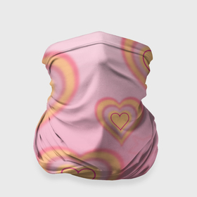 Бандана-труба 3D с принтом Сердца градиент в Тюмени, 100% полиэстер, ткань с особыми свойствами — Activecool | плотность 150‒180 г/м2; хорошо тянется, но сохраняет форму | 