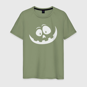 Мужская футболка хлопок с принтом Smile halloween в Петрозаводске, 100% хлопок | прямой крой, круглый вырез горловины, длина до линии бедер, слегка спущенное плечо. | 