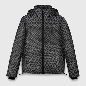 Мужская зимняя куртка 3D с принтом Текстура змеиная кожа в Екатеринбурге, верх — 100% полиэстер; подкладка — 100% полиэстер; утеплитель — 100% полиэстер | длина ниже бедра, свободный силуэт Оверсайз. Есть воротник-стойка, отстегивающийся капюшон и ветрозащитная планка. 

Боковые карманы с листочкой на кнопках и внутренний карман на молнии. | 