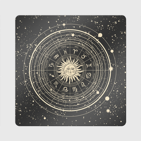 Магнит виниловый Квадрат с принтом Знаки зодиака в космосе , полимерный материал с магнитным слоем | размер 9*9 см, закругленные углы | 