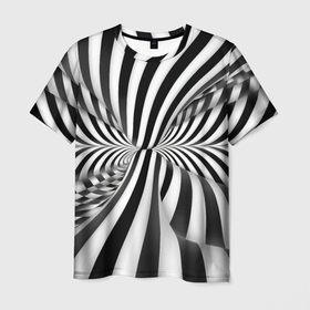 Мужская футболка 3D с принтом Абстрактный портал в Екатеринбурге, 100% полиэфир | прямой крой, круглый вырез горловины, длина до линии бедер | 