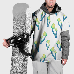 Накидка на куртку 3D с принтом Акварельные неоновые грибы в Петрозаводске, 100% полиэстер |  | Тематика изображения на принте: 