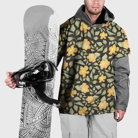 Накидка на куртку 3D с принтом Желтые акварельные цветы в Белгороде, 100% полиэстер |  | Тематика изображения на принте: 