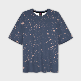 Мужская футболка oversize 3D с принтом Космическое поле звёзд ,  |  | 