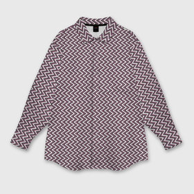 Мужская рубашка oversize 3D с принтом Треугольные полосы пыльно розовый в Белгороде,  |  | 