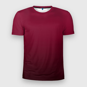 Мужская футболка 3D Slim с принтом Градиент тёмный вишнёвый в Кировске, 100% полиэстер с улучшенными характеристиками | приталенный силуэт, круглая горловина, широкие плечи, сужается к линии бедра | Тематика изображения на принте: 