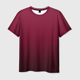 Мужская футболка 3D с принтом Градиент тёмный вишнёвый в Кировске, 100% полиэфир | прямой крой, круглый вырез горловины, длина до линии бедер | 